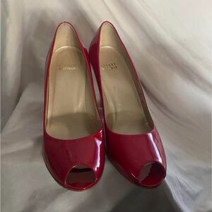 Stuart Weitzman Cherry Peep Toe Heels Size 9.5